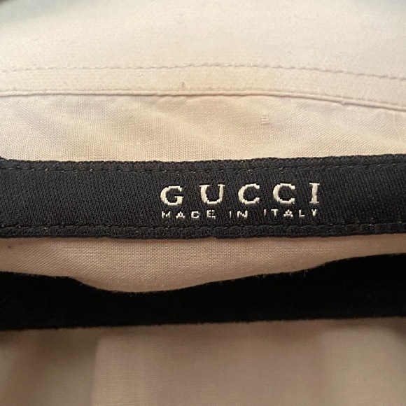 AUTHENTIC GUCCI MENS LIGHT GRAY BUTTON DOWN DRESS SHIRT IN EUC. - Picture 3 of 13